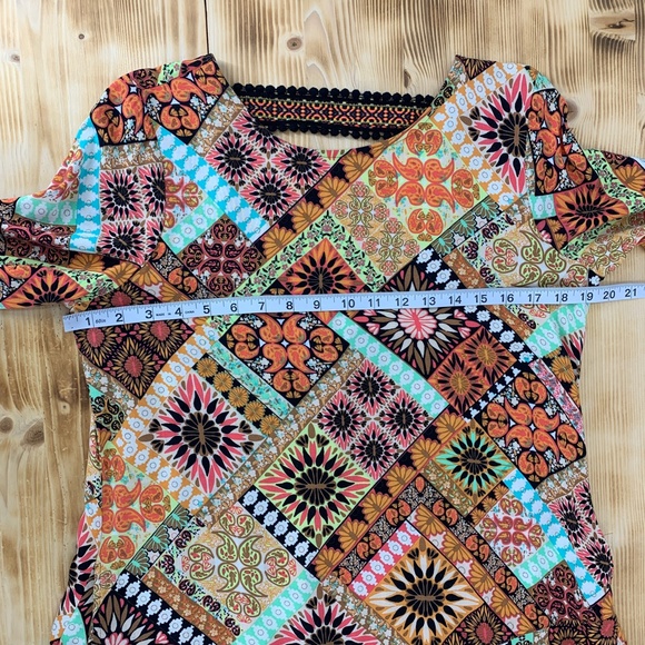 Uncle Frank Boho Drop Waist Bell Sleeve Dress Sz S - Picture 13 of 16